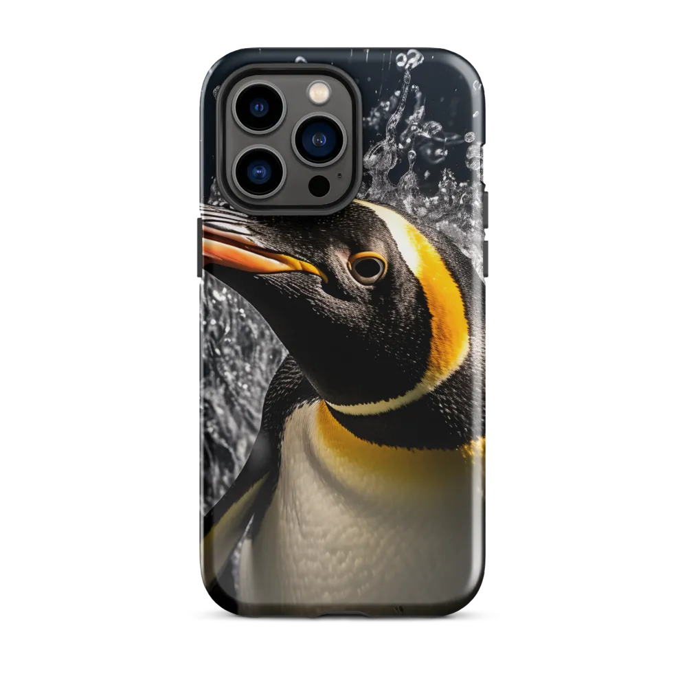 Emerging Majesty: The Penguin in Motion | Phone Case |  14 Pro Max | Tough Case | Glossy
