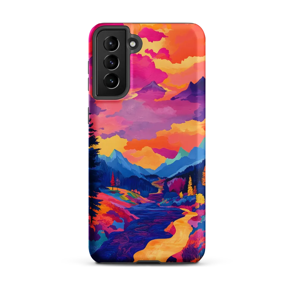 Radiant Serenity: A Surreal Landscape | Phone Case |  S21 Plus | Tough Case | Matte