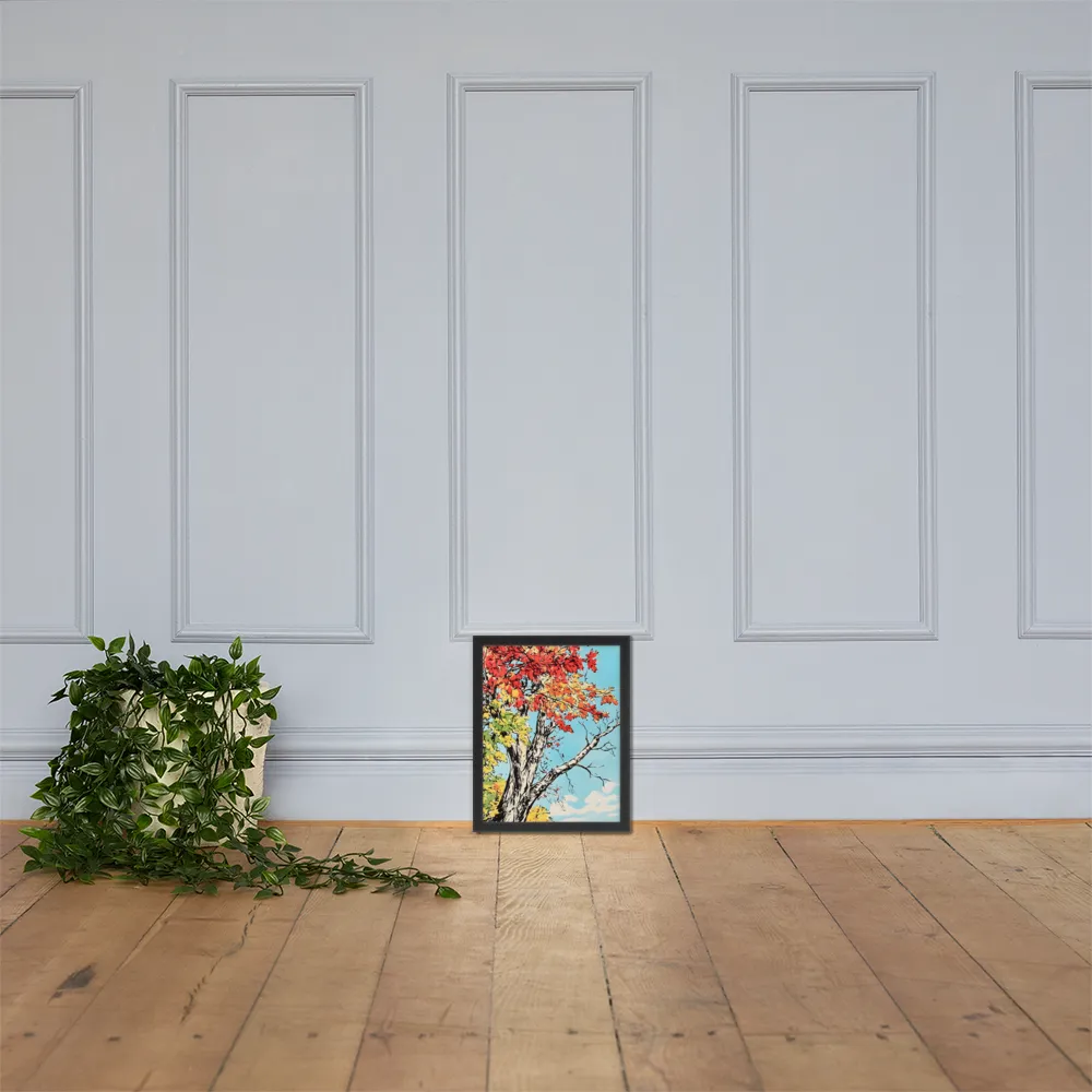 Autumn's Embrace | Poster with Black Frame | 11″×14″