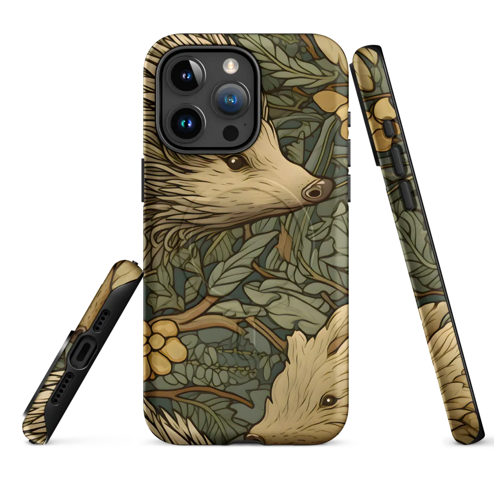 Whimsical Hedgehog Garden | Phone Case |  15 Pro Max | MagSafe® Tough Case | Matte