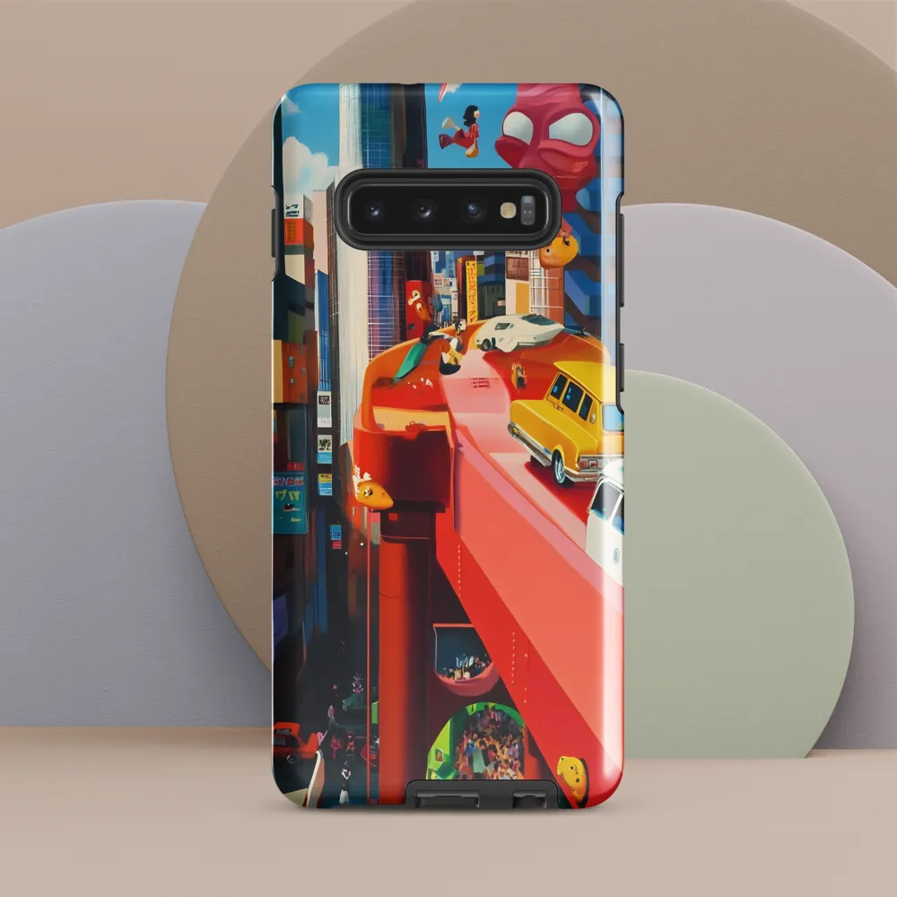 Urban Whimsy: A Colorful Cityscape | Phone Case |  S10 Plus | Tough Case | Glossy