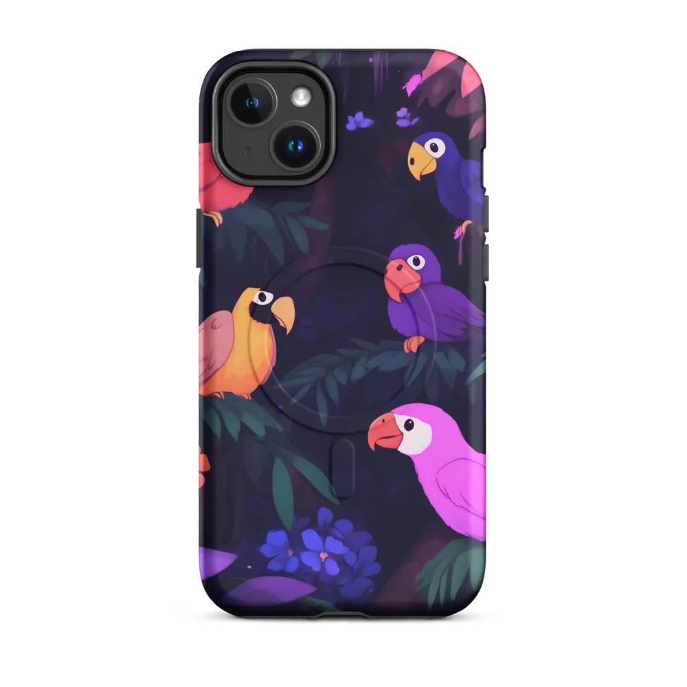 Tropical Parrot Playground | Phone Case |  14 Plus | MagSafe® Tough Case | Matte