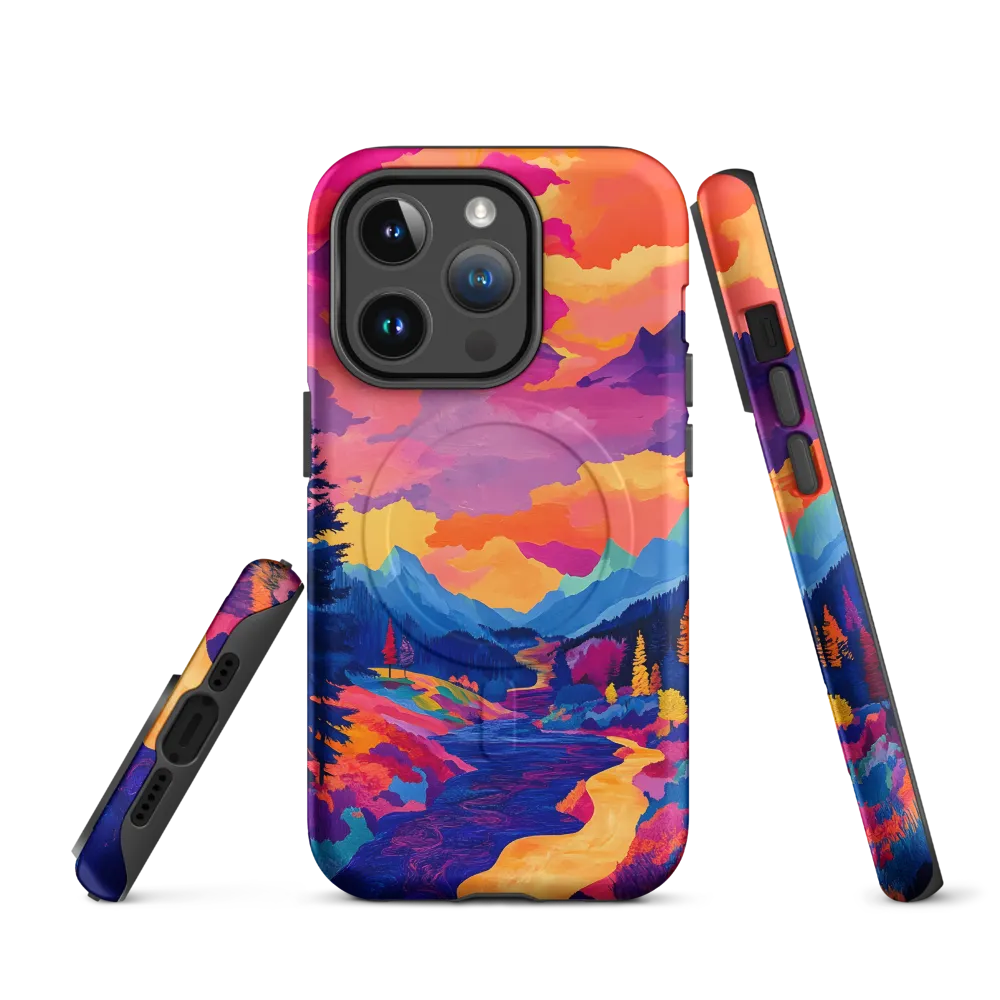 Radiant Serenity: A Surreal Landscape | Phone Case |  14 Pro | MagSafe® Tough Case | Matte