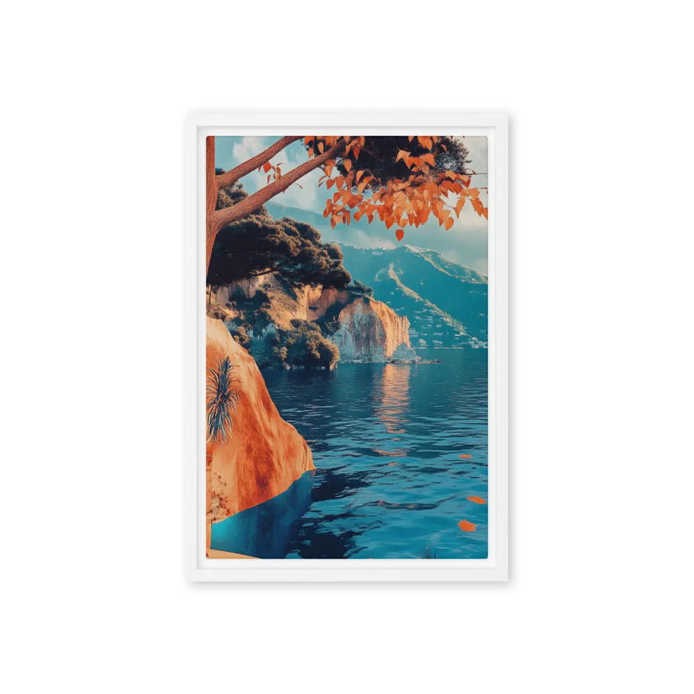 Elysian Waterscape | Canvas with White Frame | 12″×18″