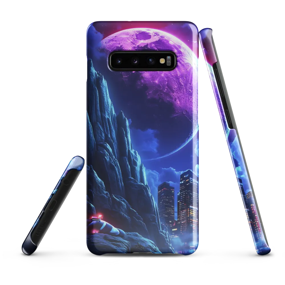 Celestial Dreams: A Futuristic Cityscape | Phone Case |  S10 Plus | Snap Case | Glossy