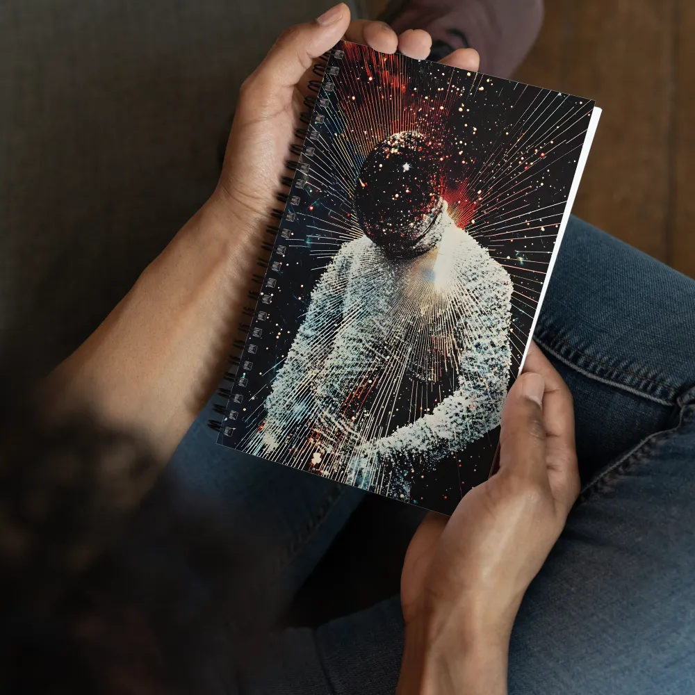 Ethereal Astronaut: A Journey Through the Cosmos | Spiral Notebook