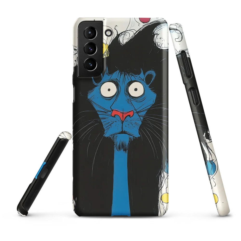 Whimsical Blue Lion