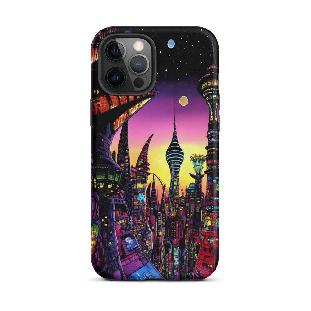 Futuristic Cityscape at Dusk | Phone Case |  12 Pro Max | Tough Case | Matte