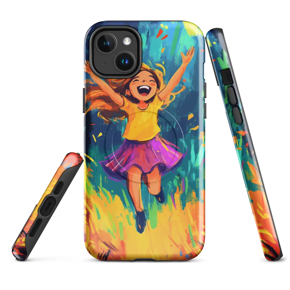 Joyful Escape into Nature | Phone Case |  14 Plus | MagSafe® Tough Case | Glossy