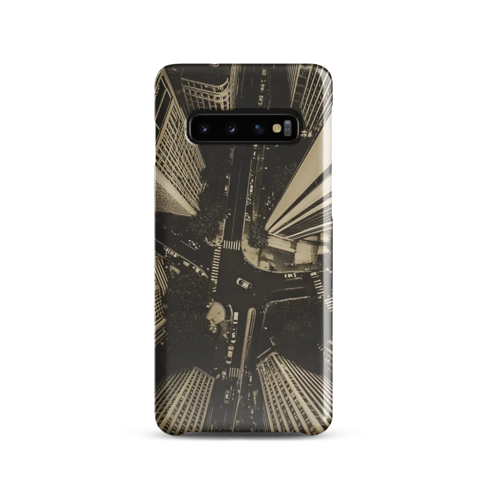 Urban Symphony: Aerial Perspective of City Life | Phone Case |  S10 | Snap Case | Glossy