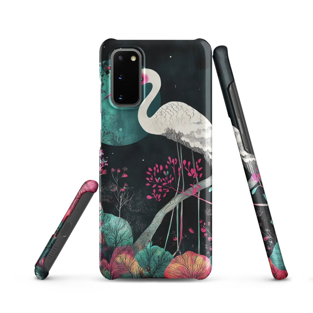 Ethereal Presence: Heron in a Floral Dreamscape