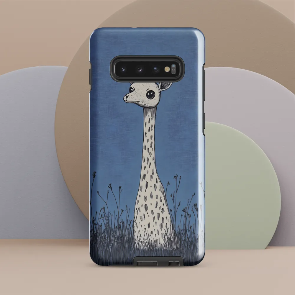 Whimsical Giraffe in Blue | Phone Case |  S10 Plus | Tough Case | Glossy