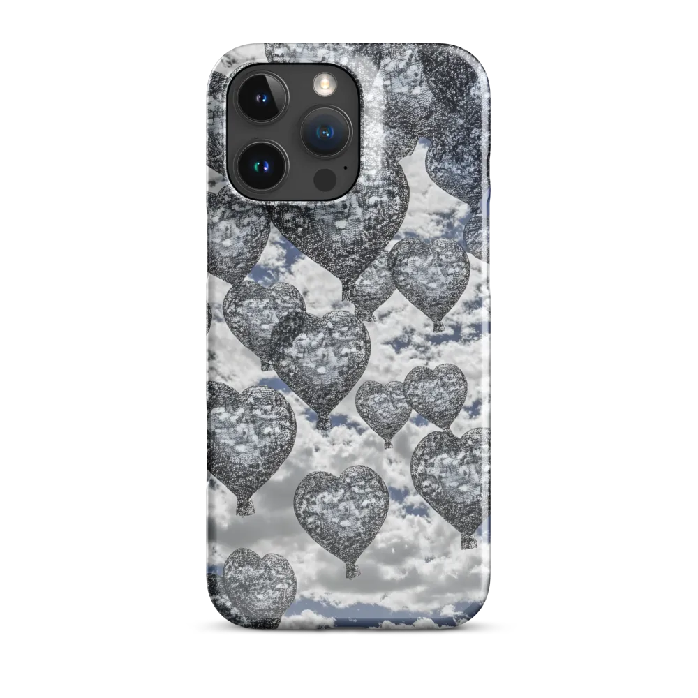 Stippled Hearts Over Cloudscape