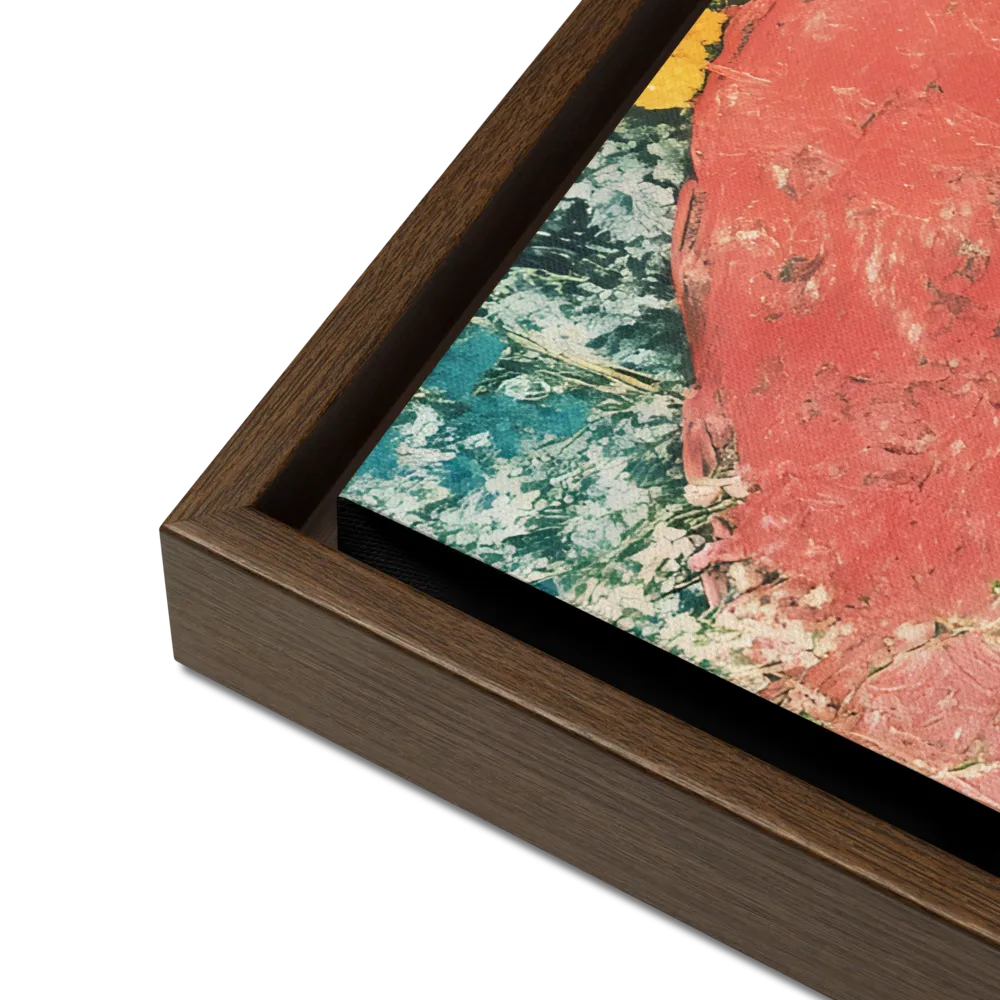 Serenity in Bloom | Canvas with Brown Frame | 16″×20″