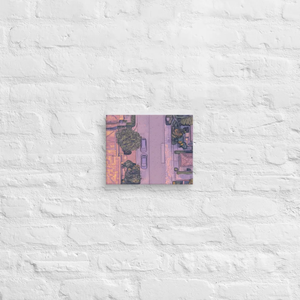 Aerial Serenity: Suburban Oasis | Canvas | 8″×10″
