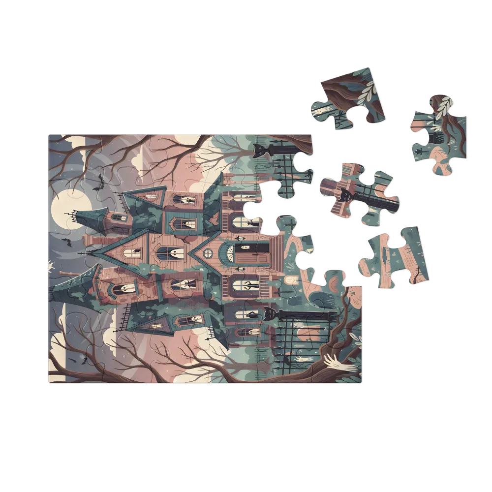 Moonlit Manor 
 Jigsaw Puzzle in Tin Box