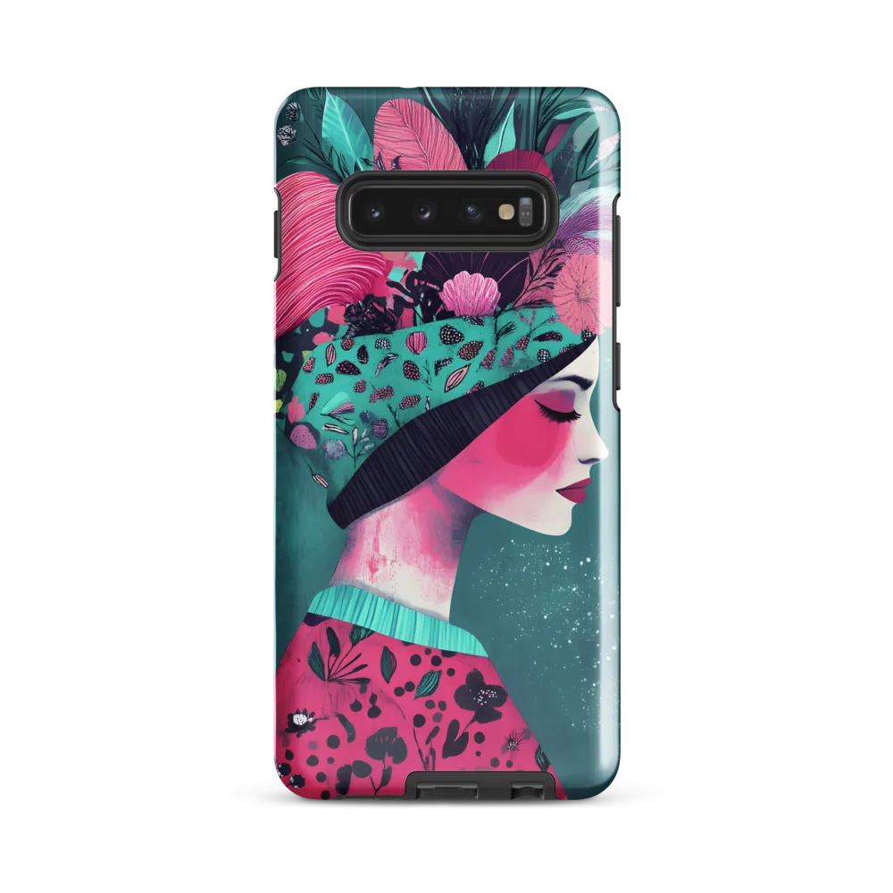 Whimsical Floral Portrait | Phone Case |  S10 Plus | Tough Case | Glossy