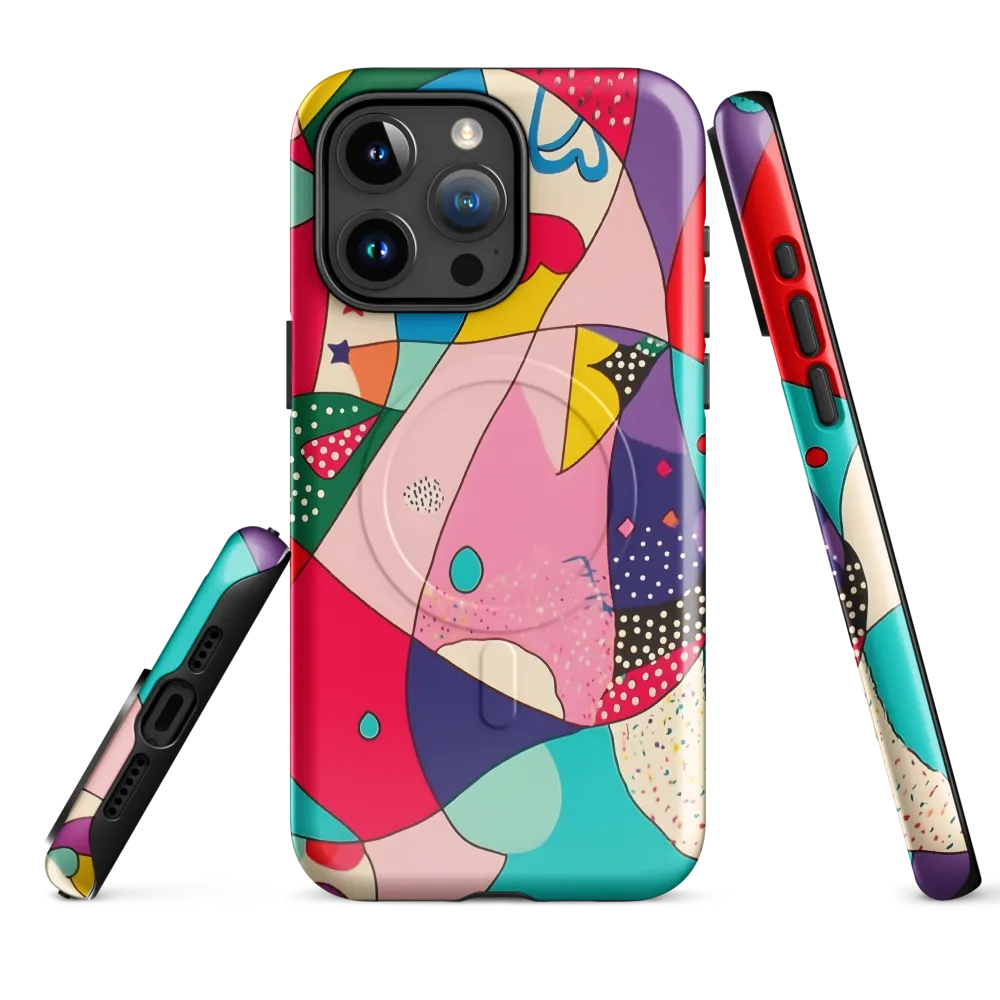 Playful Geometry in Color | Phone Case |  15 Pro Max | MagSafe® Tough Case | Glossy