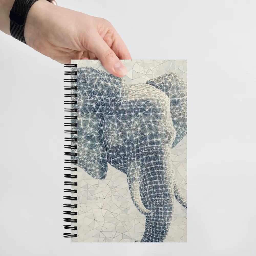 Ethereal Elegance: The Stylized Elephant | Spiral Notebook