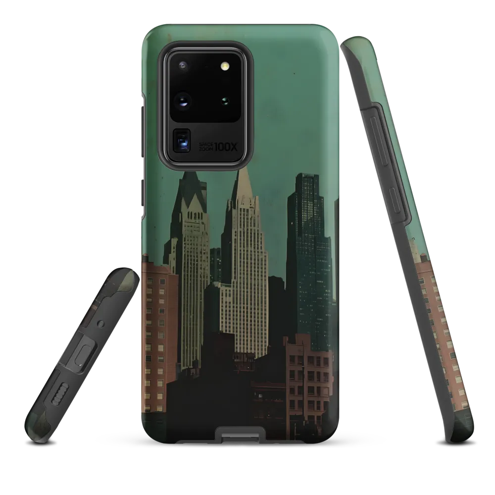 Urban Nostalgia: A Retro Cityscape | Phone Case |  S20 Ultra | Tough Case | Matte