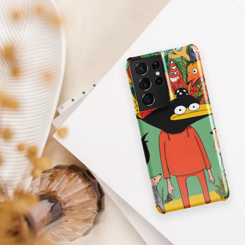 Whimsical Encounter in a Colorful Jungle