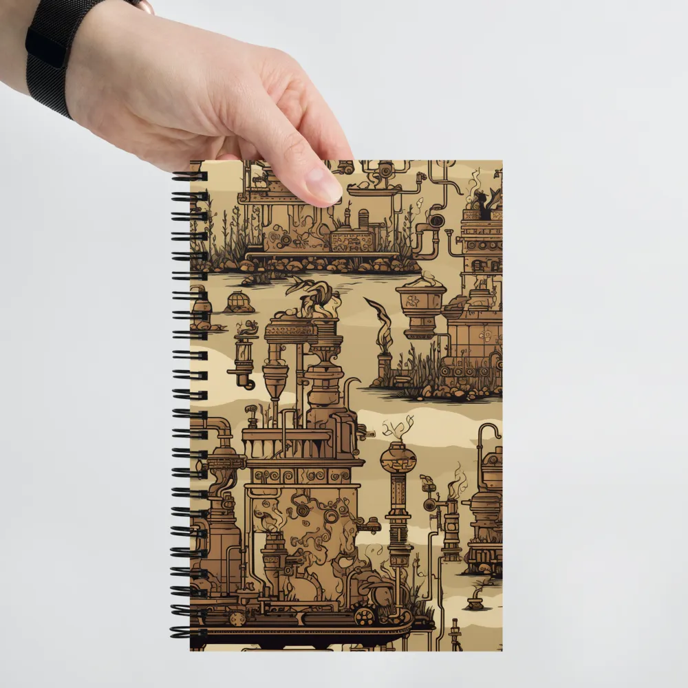 Whimsical Industrial Landscape | Spiral Notebook