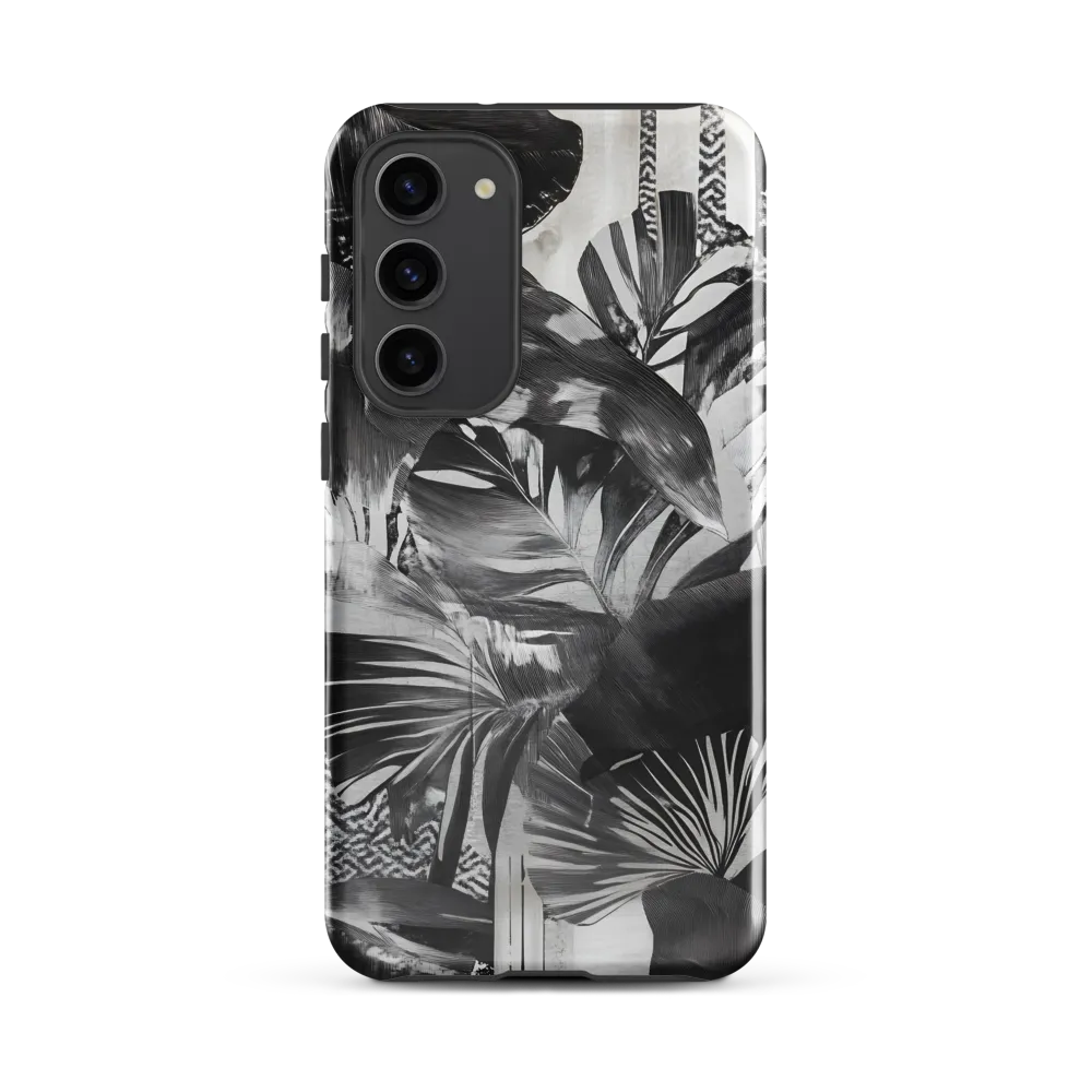 Monochrome Serenity in Tropical Foliage