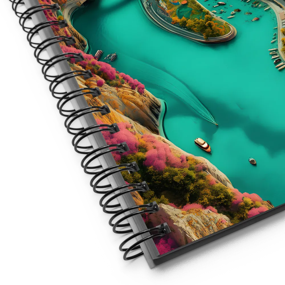 Harmonies of Color: A Surreal Landscape | Spiral Notebook