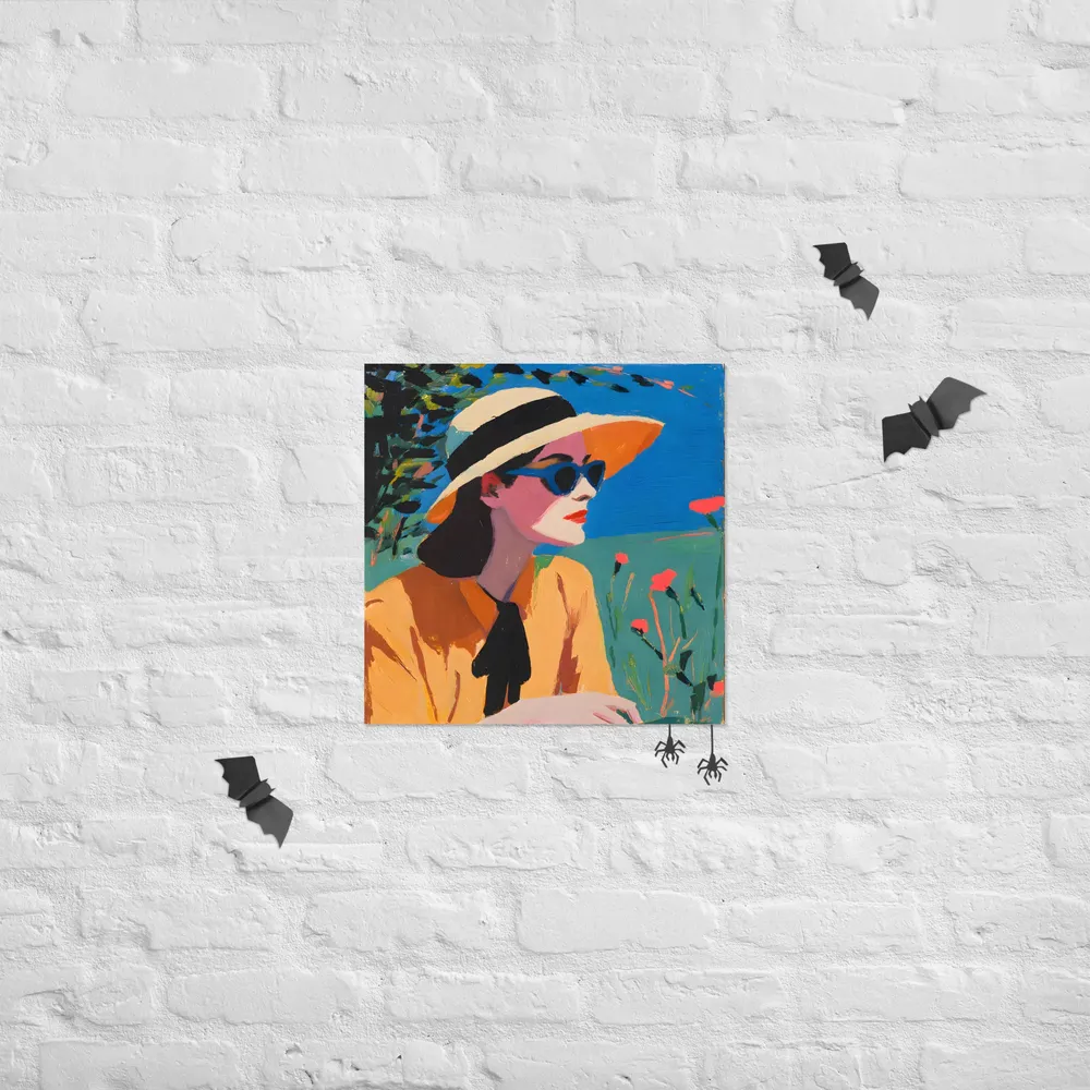 Woman in Sunhat 
 Poster | 18″x 18″