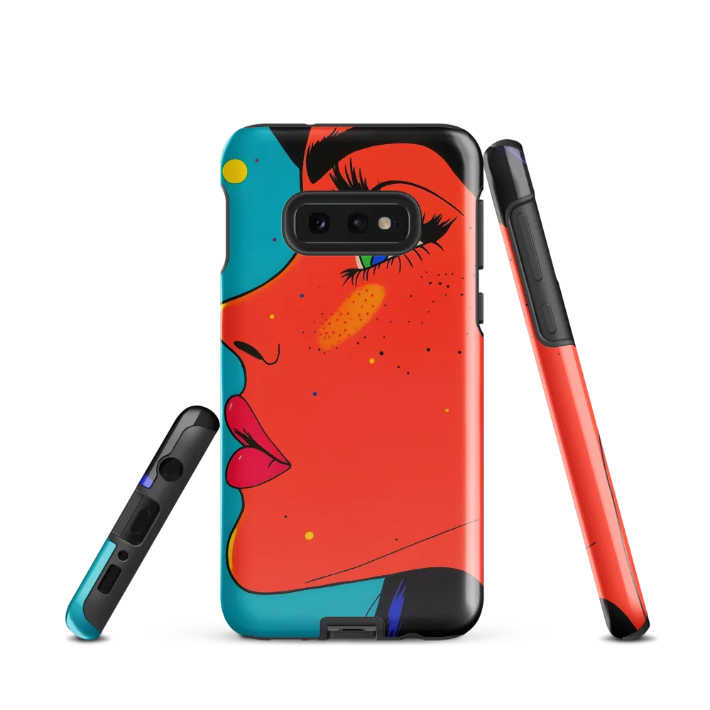 Vibrant Feminine Profile in Pop Art