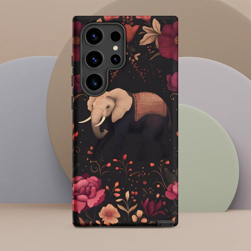 Whispers of the Wild: Elephants and Blooms