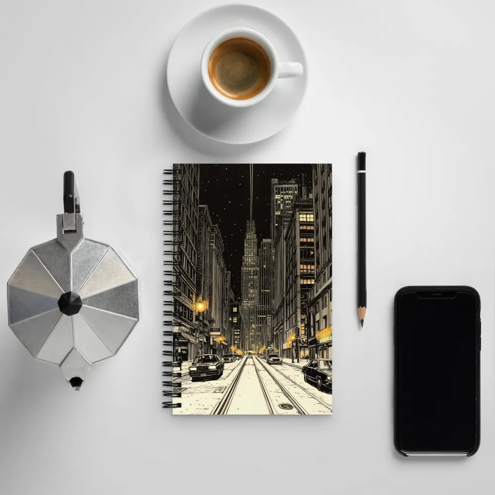 Whispers of the Night City | Spiral Notebook