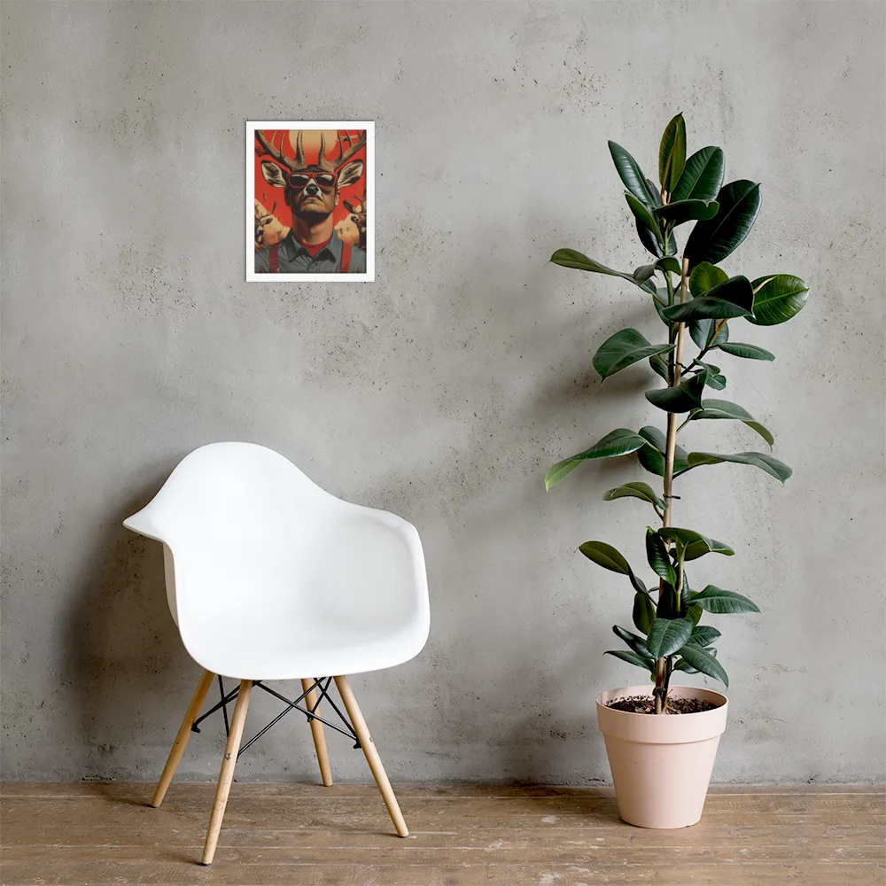 The Hunter's Spirit | Poster with White Frame | 11″×14″