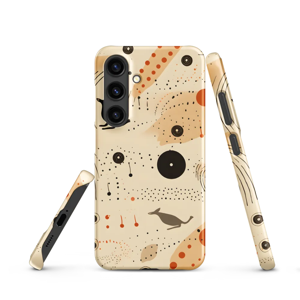 Playful Patterns in Earth Tones | Phone Case |  S24 | Snap Case | Matte