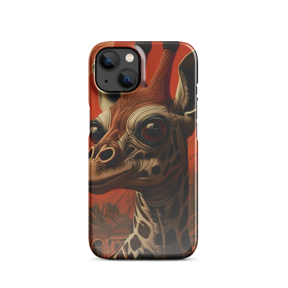Whimsical Giraffe in an Orange Dreamscape