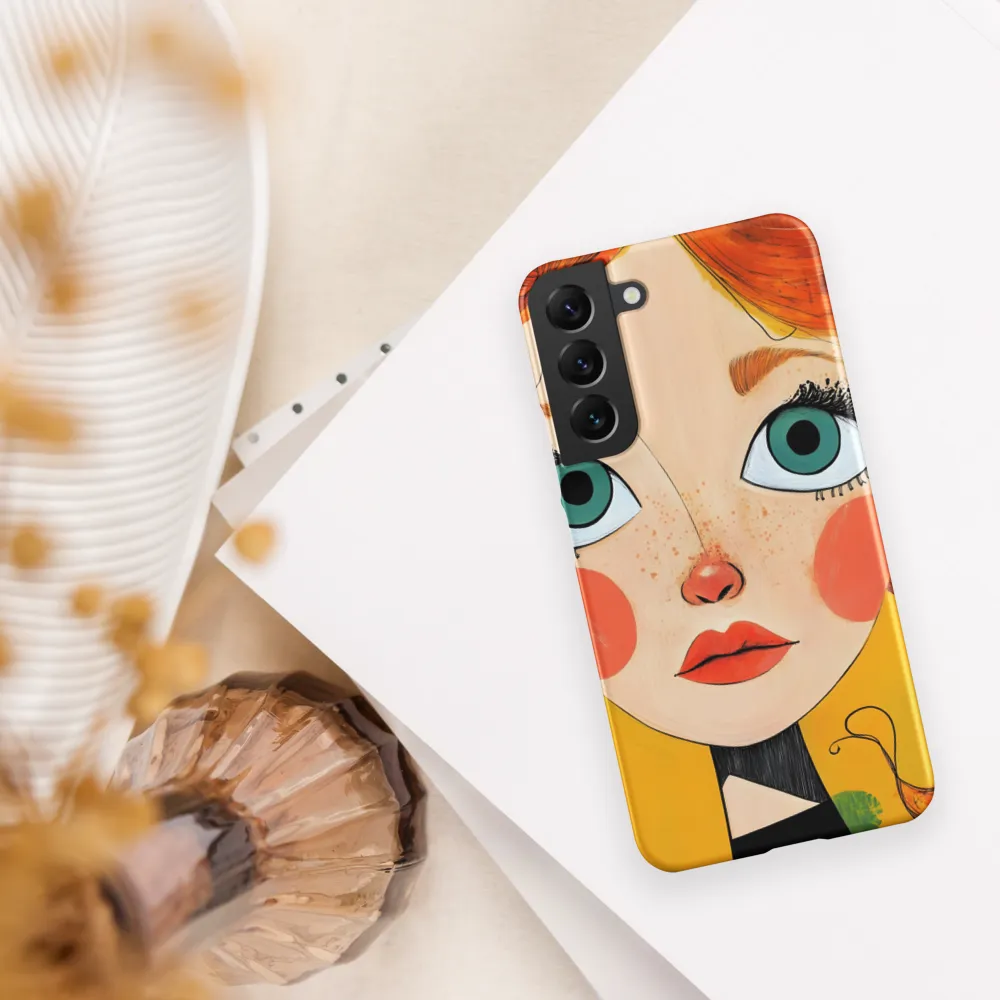 Whimsical Portrait of a Girl | Phone Case |  S22 Plus | Snap Case | Matte