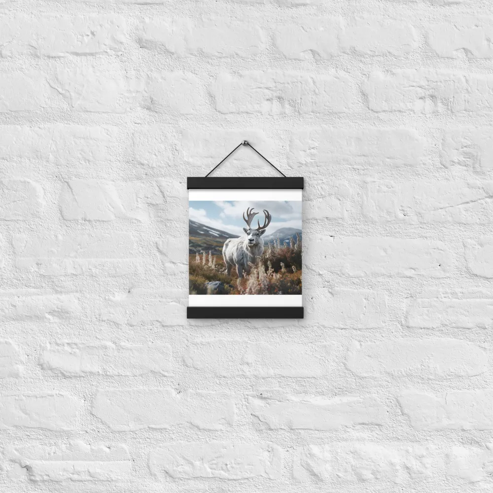Majestic Harmony: The Reindeer in Nature | Poster With Black Wood Hanger | 8″×10″