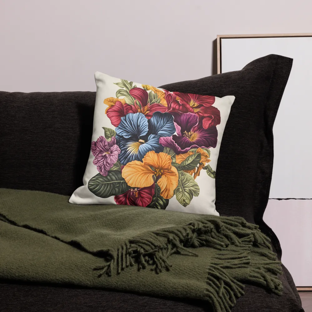 Floral Symphony in Color | Pillow | 18″×18″