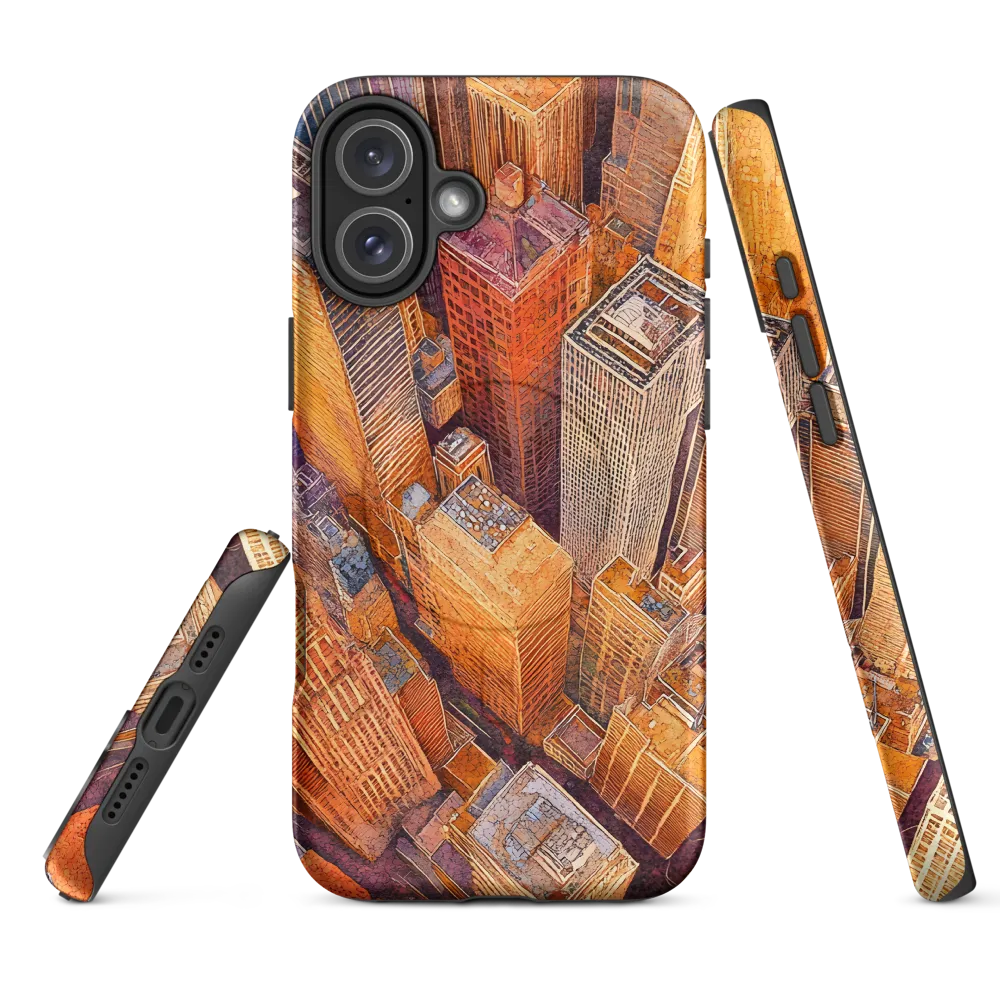 Urban Symphony in Orange and Purple