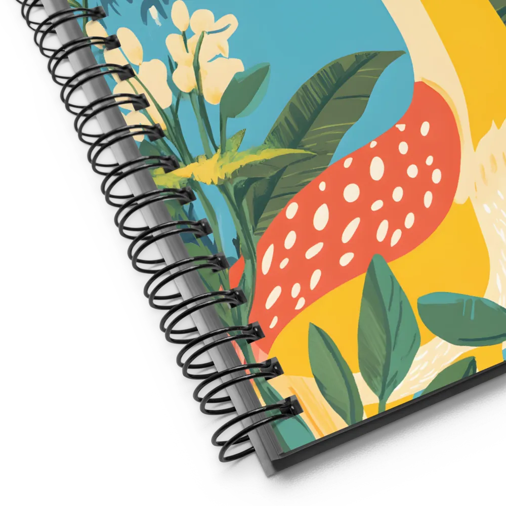 Serene Majesty: A Vibrant Deer Amidst Flora | Spiral Notebook