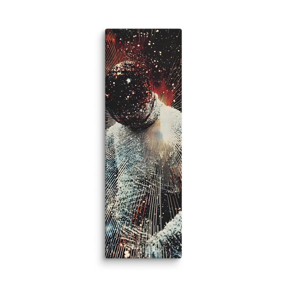 Ethereal Astronaut: A Journey Through the Cosmos | Canvas | 12″×36″