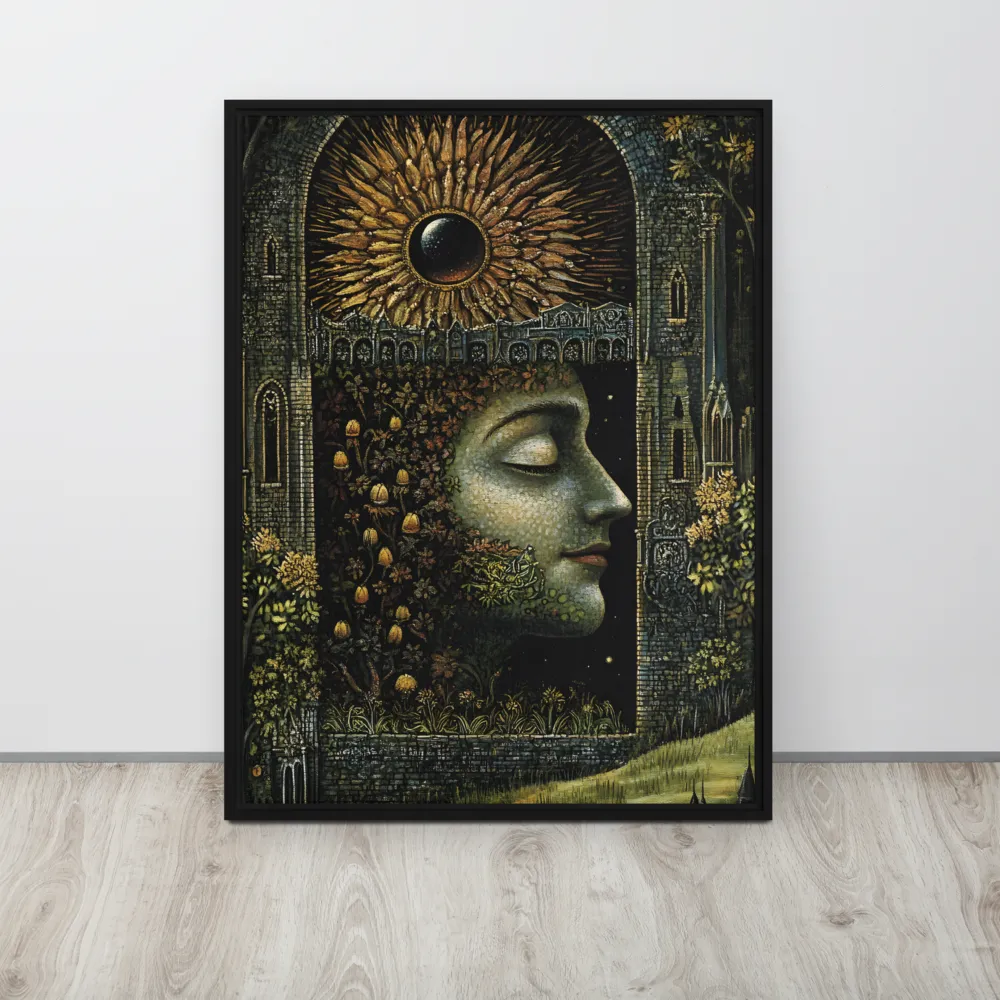 Nature’s Embrace: The Infinite Connection | Canvas with Black Frame | 24″×32″