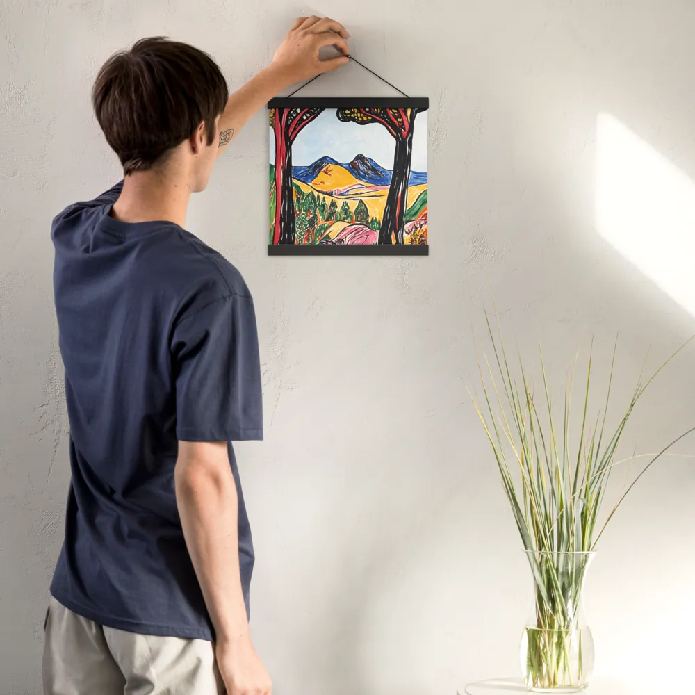 Vibrant Nature's Embrace | Poster With Black Wood Hanger | 12″×12″