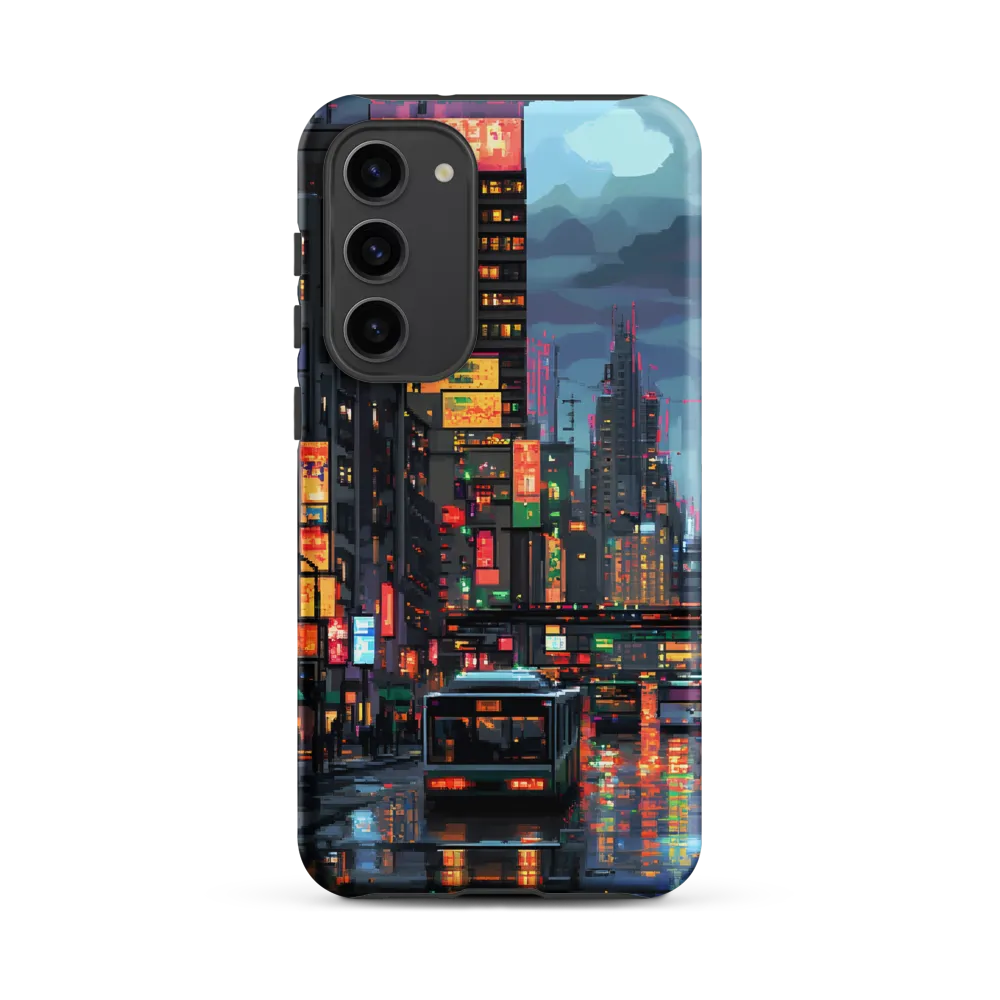 Neon Dreams: A Pixelated Urban Night