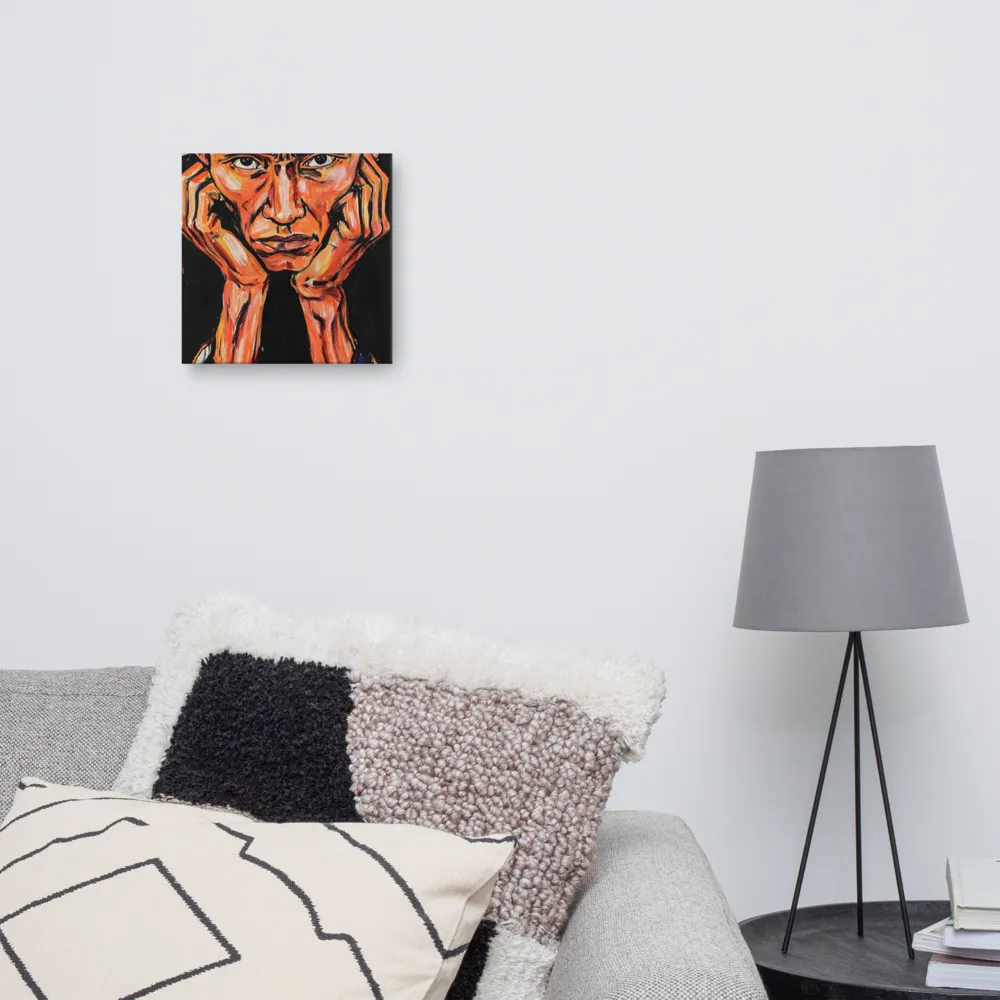 Contemplative Intensity: An Expressionist Portrait