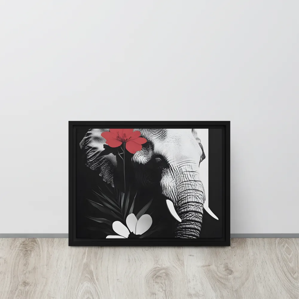 Elephant Harmony | Canvas with Black Frame | 12″×16″