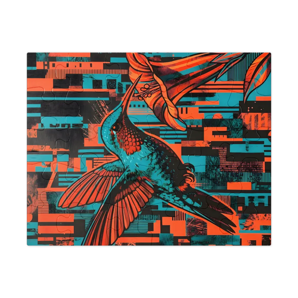 Hummingbird Screenprint 
 Jigsaw Puzzle in Tin Box