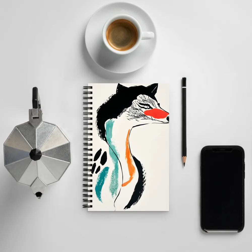 Fox in Bold Lines | Spiral Notebook