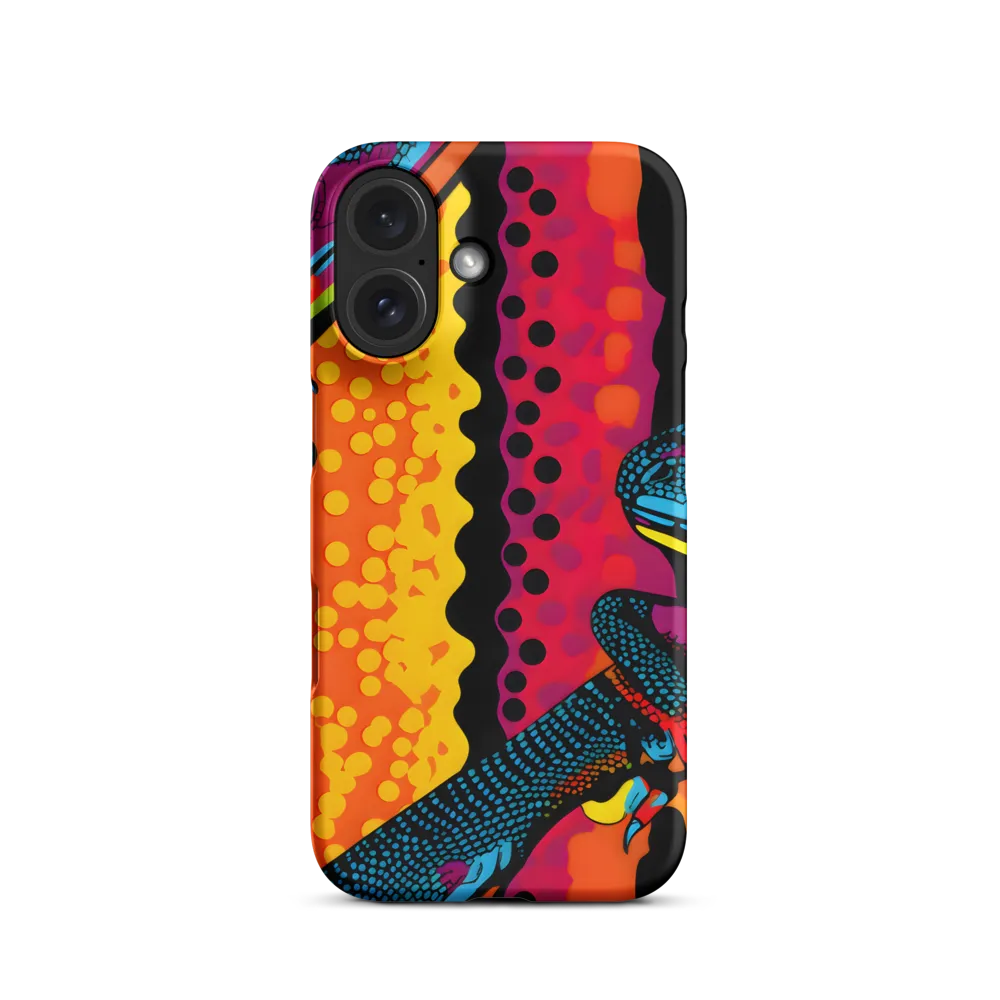 Colorful Encounters: The Playful Geckos | Phone Case |  16 | Snap Case | Matte