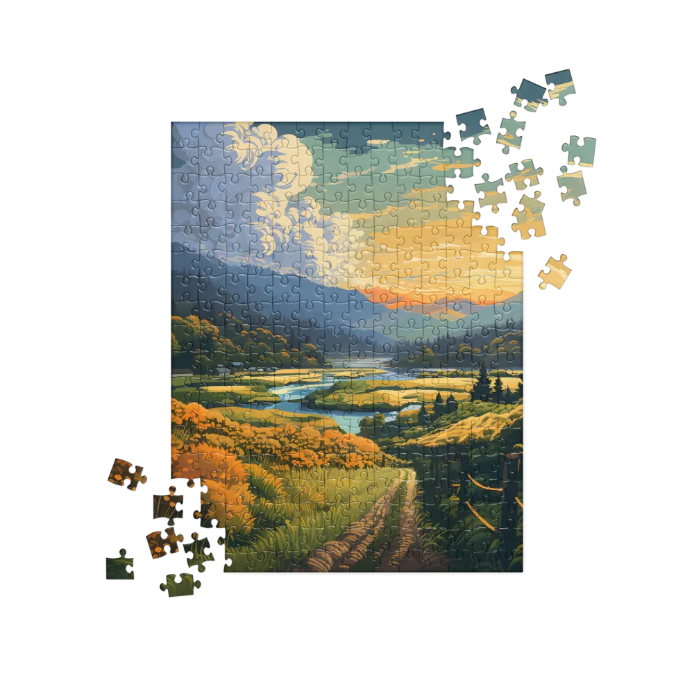 Tranquil Valley at Dusk | Jigsaw Puzzle | 252 pieces